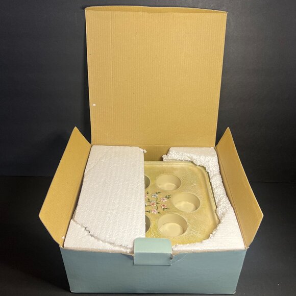 PartyLite P8014 Terrace Blossom Floral 3-Wick Multi Tealight Candle Holder 8.25" - Picture 8 of 10